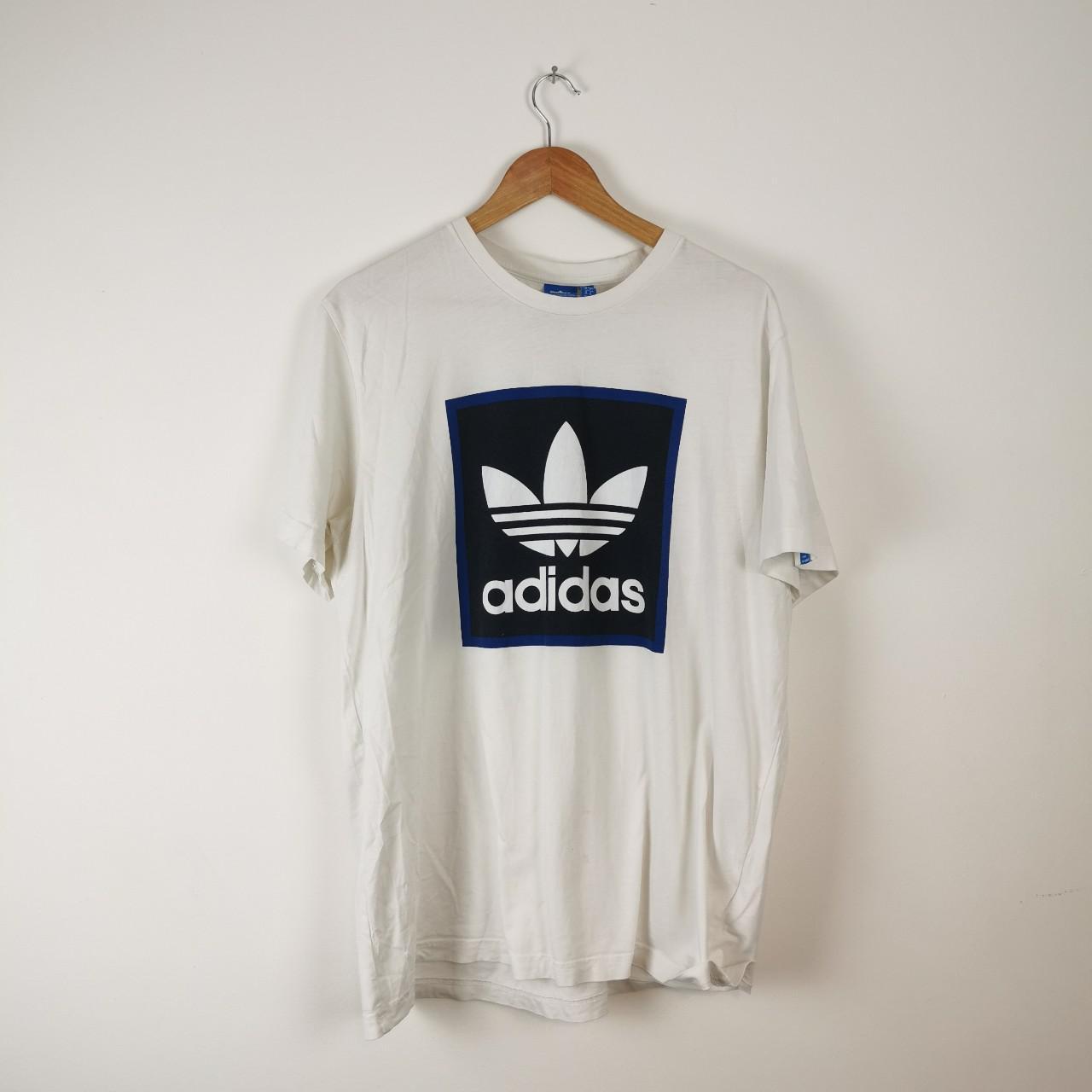 Adidas tshirt with front logo. Mens size XL so nice... - Depop