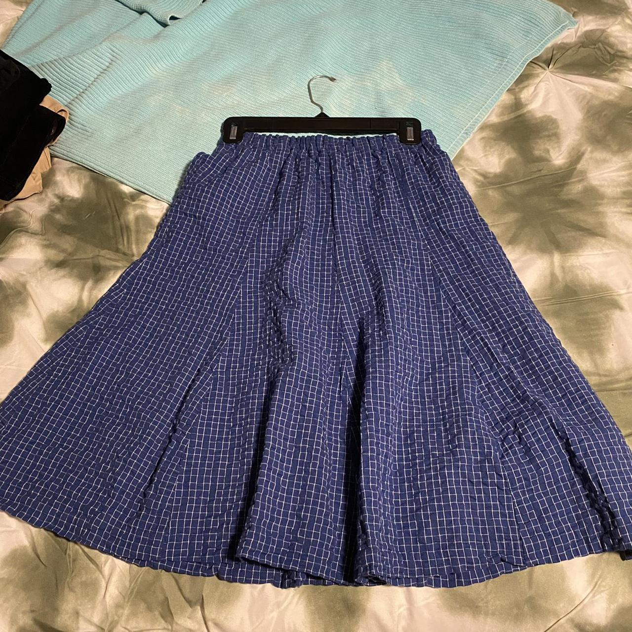 Vintage Orvis Blue plaid skirt #skirt #vintage... - Depop
