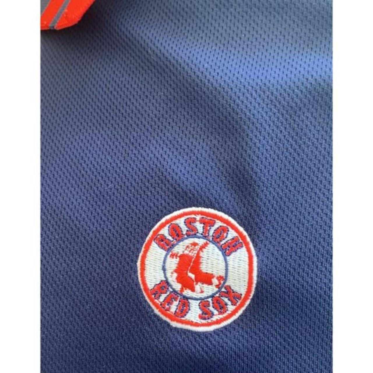 Boston Red Sox Stitches Baseball Polo Shirt Mens - Depop