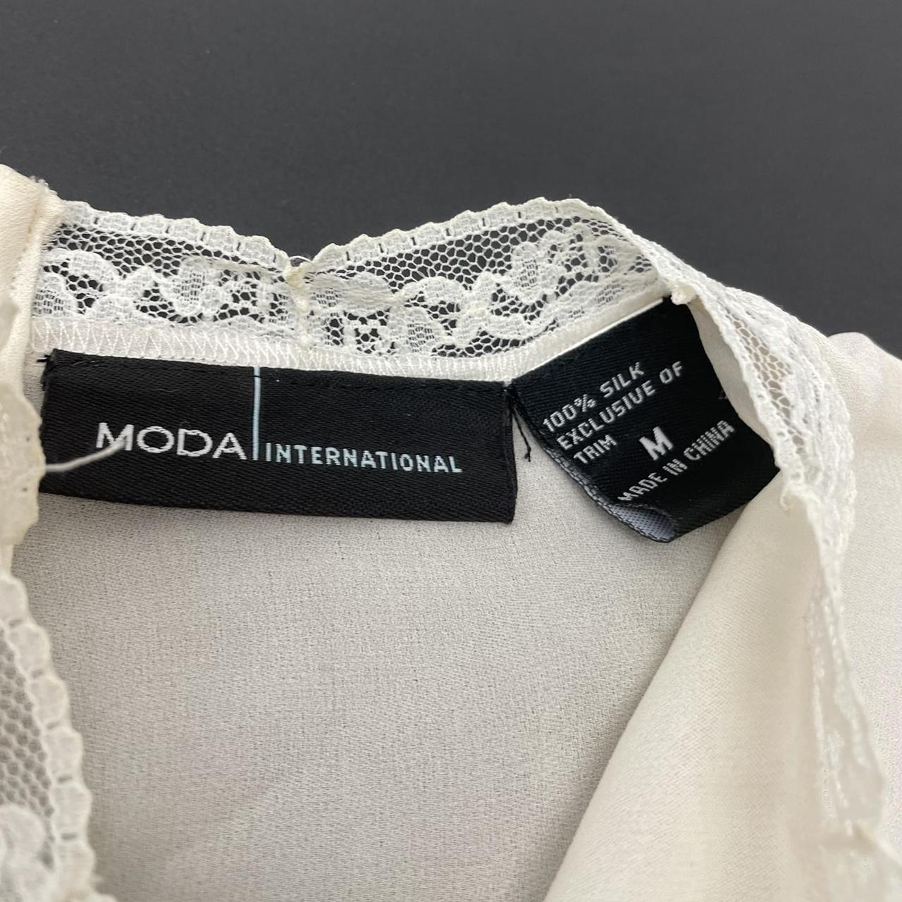 Moda International Women's White and Cream Blouse (4)
