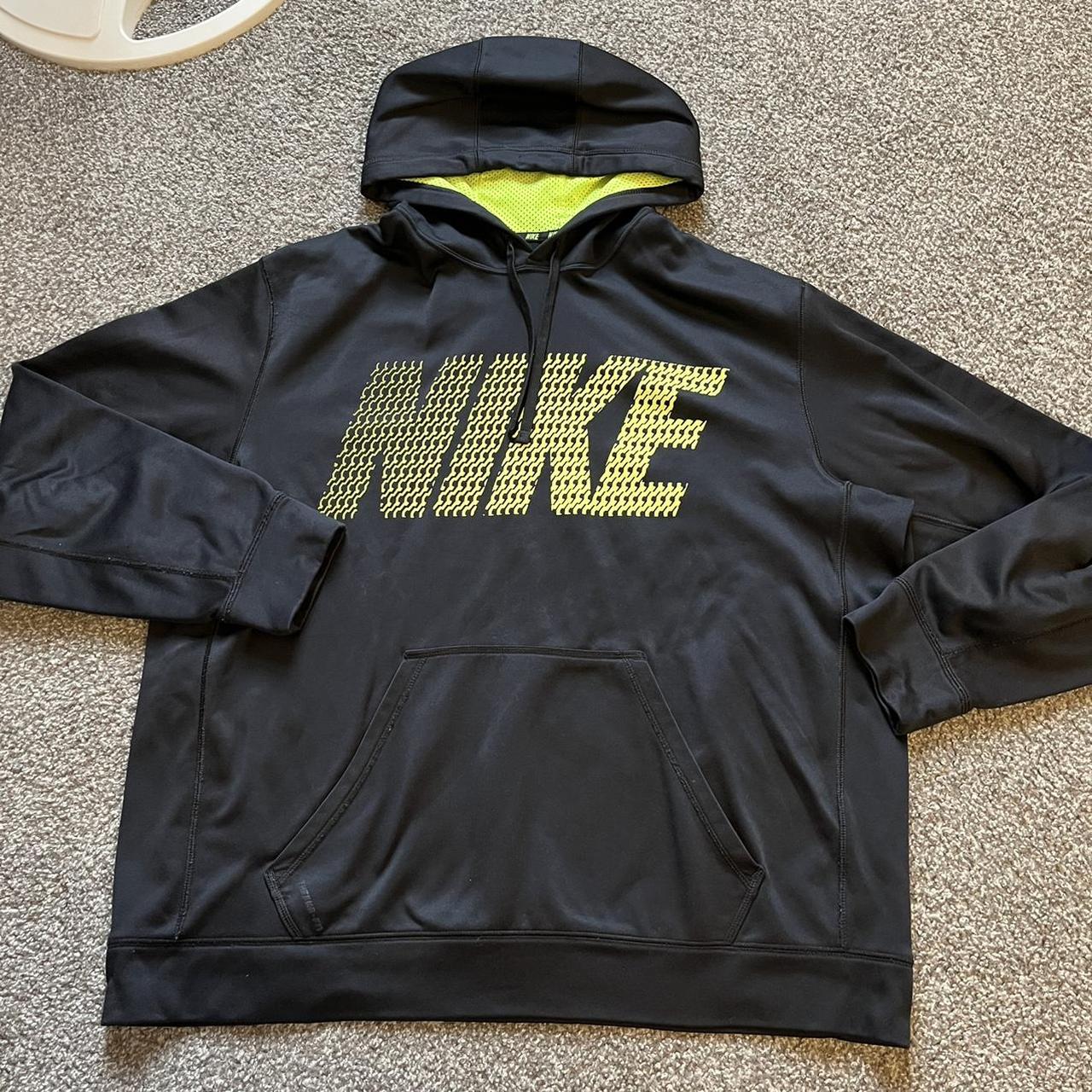 black and lime green nike hoodie
