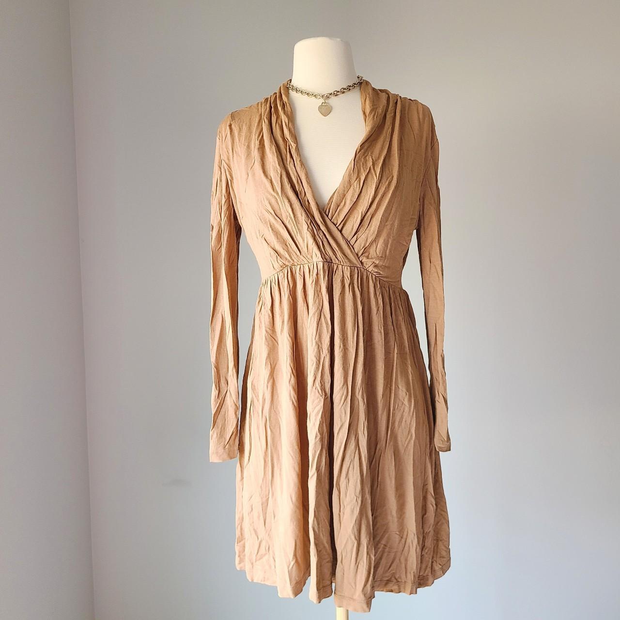 H&M Women's Brown and Tan Dress | Depop