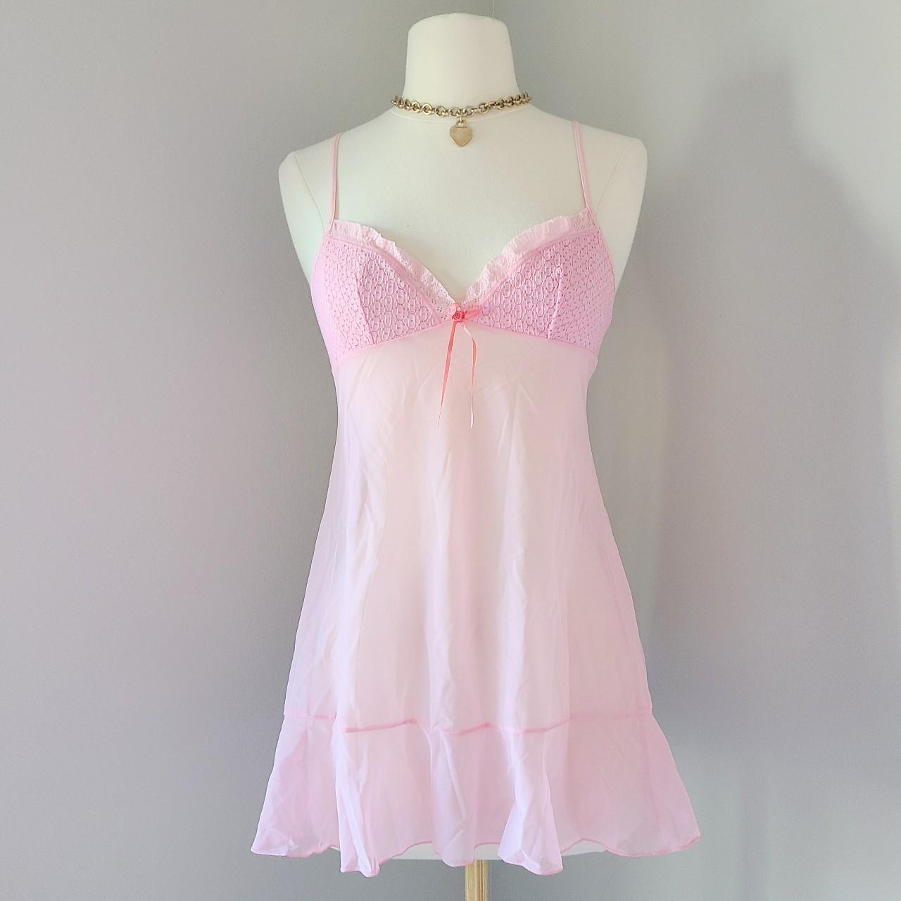 Vintage y2k Victoria's Secret Angel Mesh Babydoll... - Depop