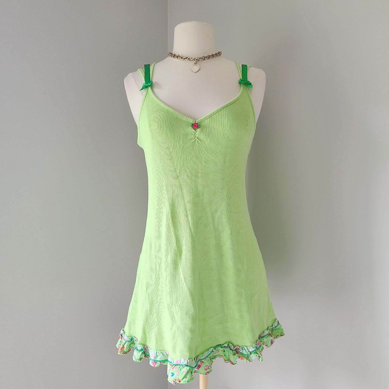 Cute Victoria's Secret Lime Green Pout Babydoll... - Depop