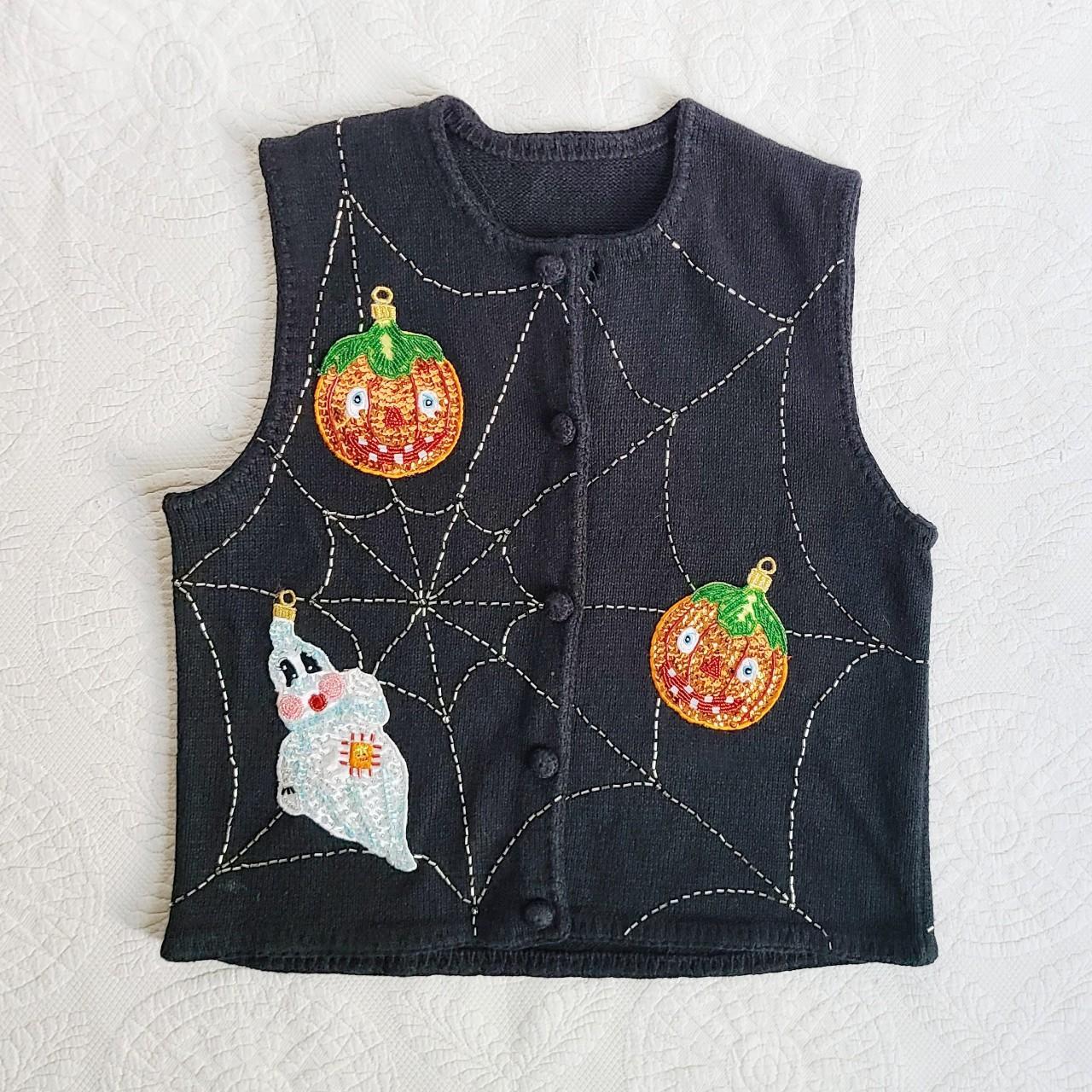 Product Image 1 - Vintage 90s Embroidered Halloween Sweater