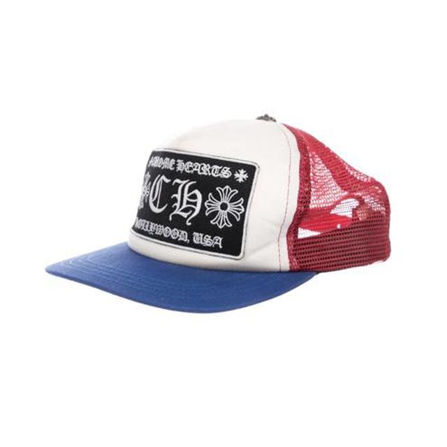 Red and blue discount chrome hearts hat