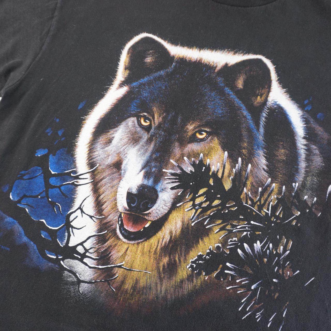 Vintage 90s Habitat XCVIII Colorado Wolf T Shirt -... - Depop
