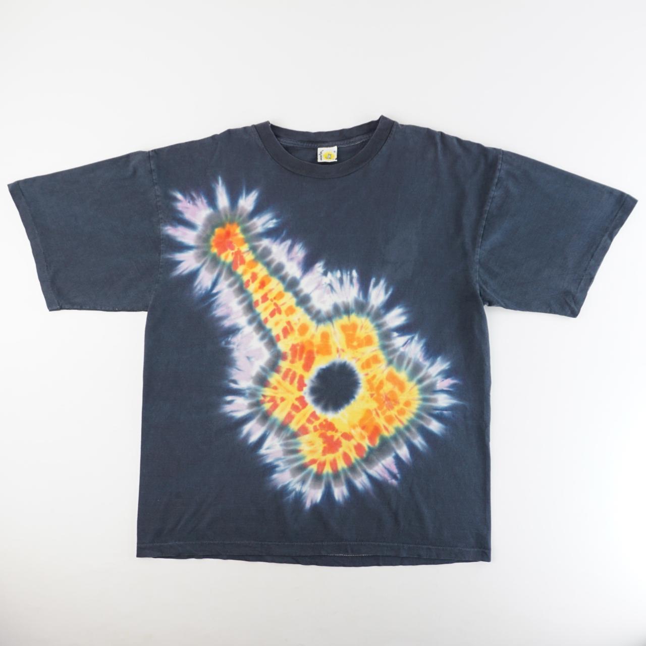 Vintage 90s Sundog Tie Dye Guitar Single Stitch T... - Depop