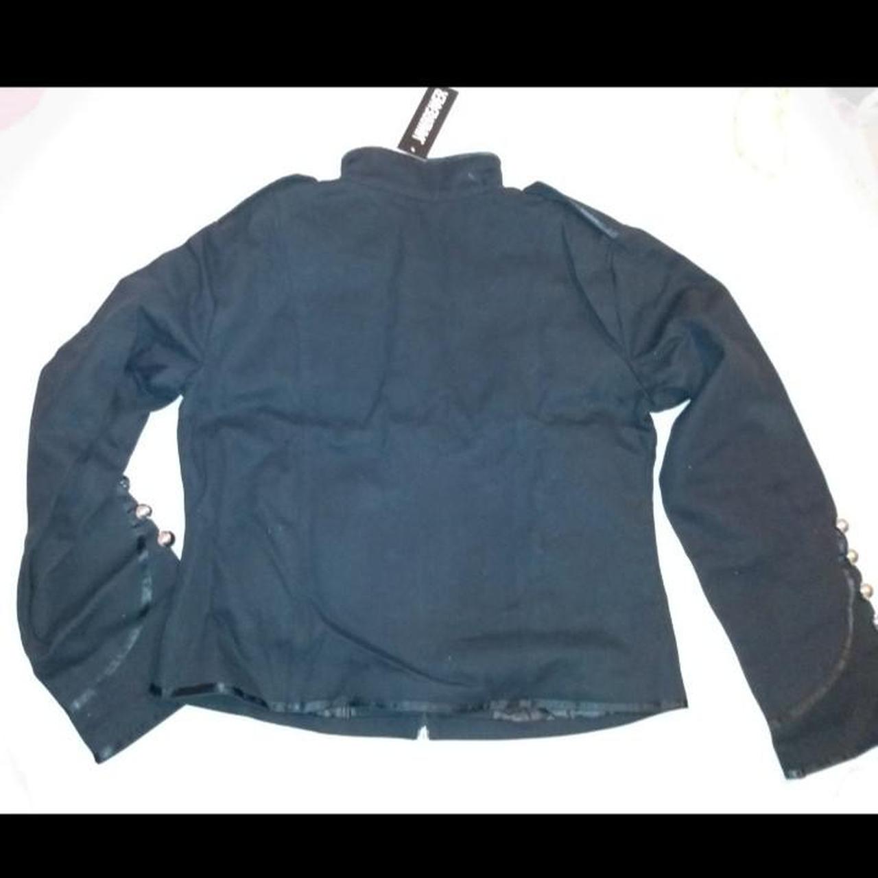 Jawbreaker black jacket with military style satin... - Depop
