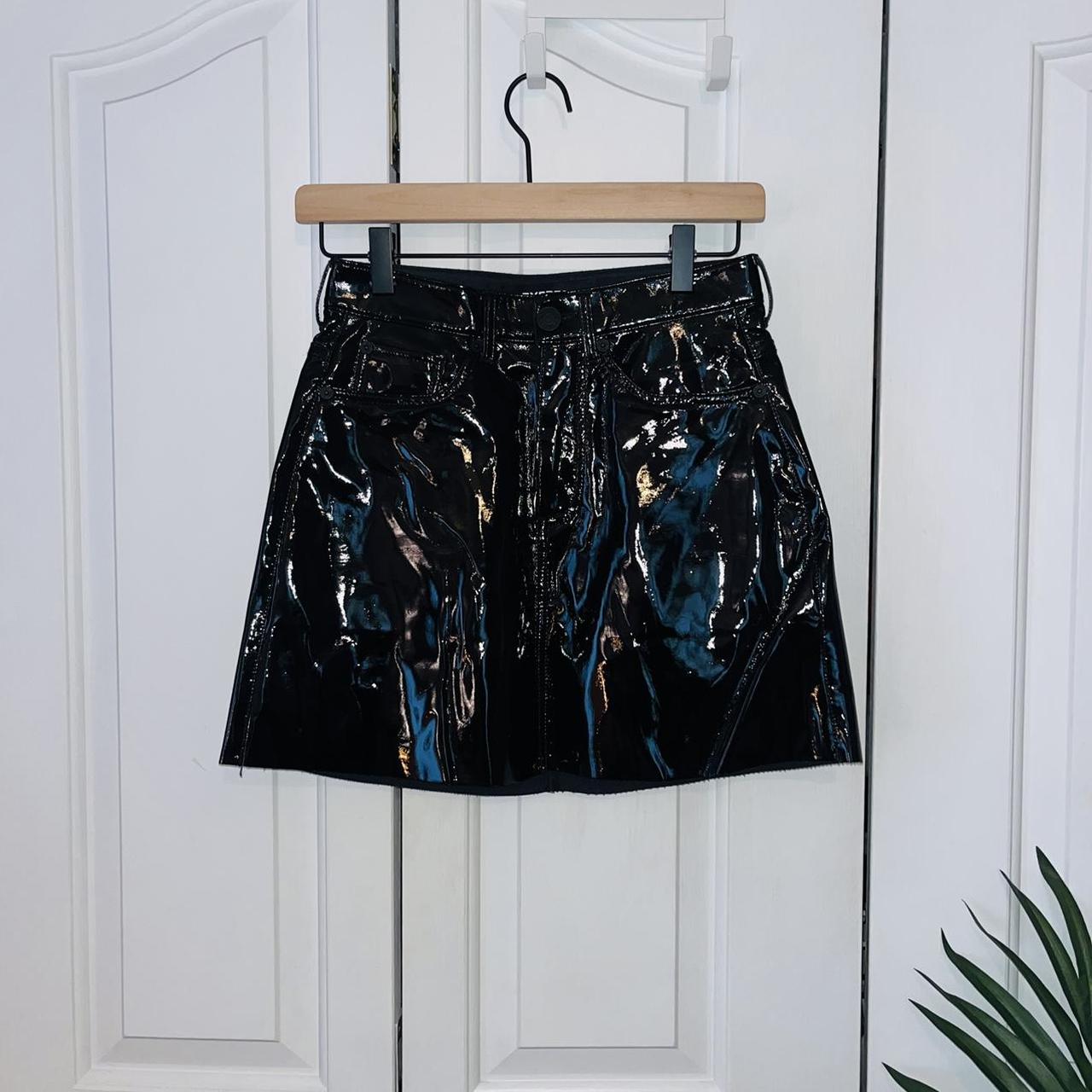 Faux leather hotsell skirt express