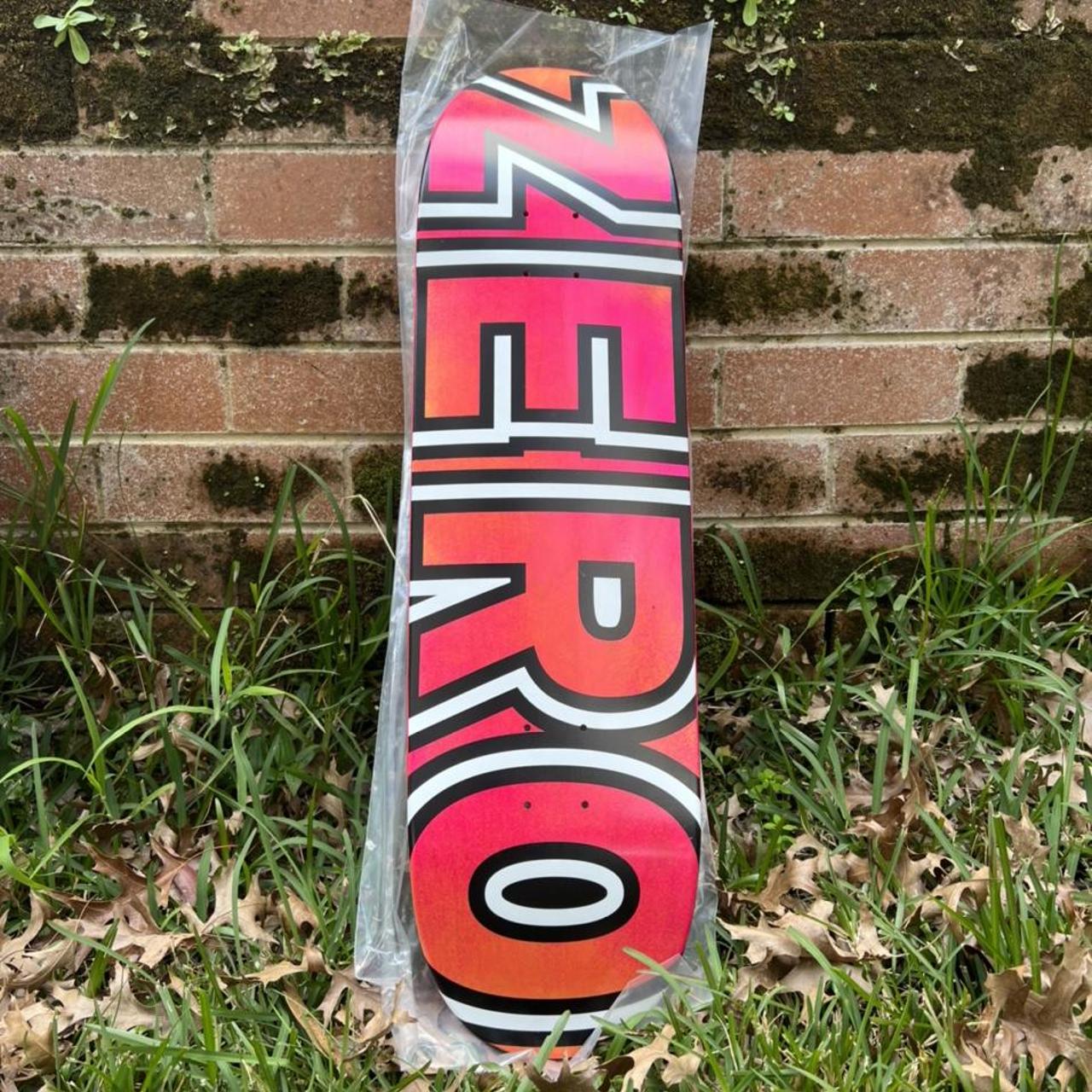 Zero skateboards pink bold 8.625, board is shaped a | Depop