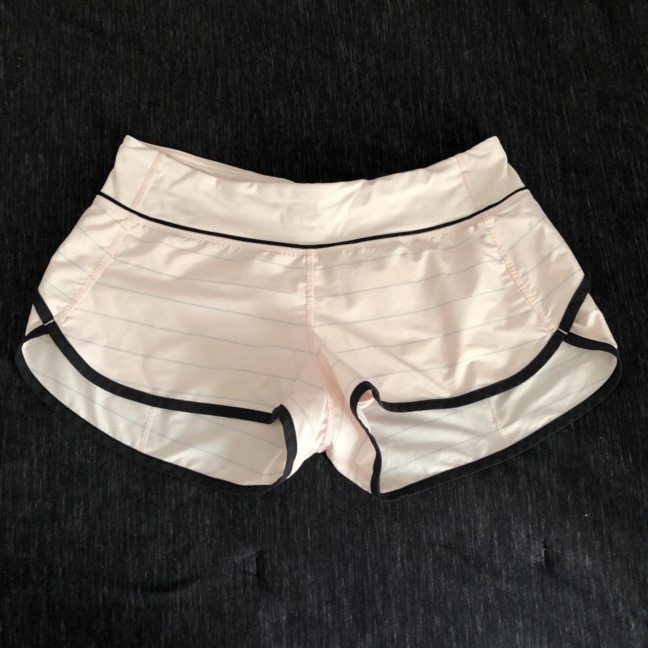 White Lululemon 4 inch shorts in good condition but - Depop