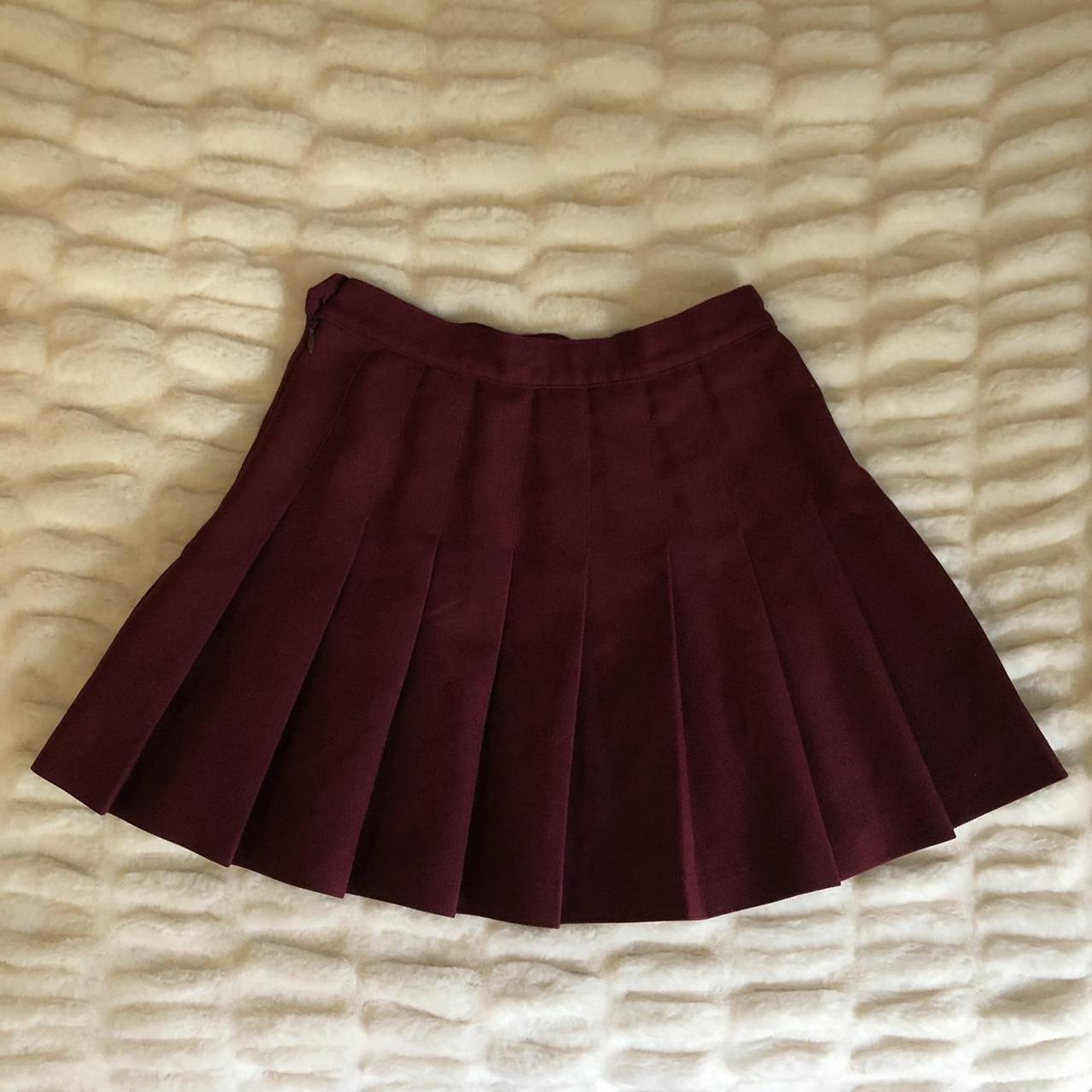 American Apparel Women's Burgundy and Red Skirt (2)