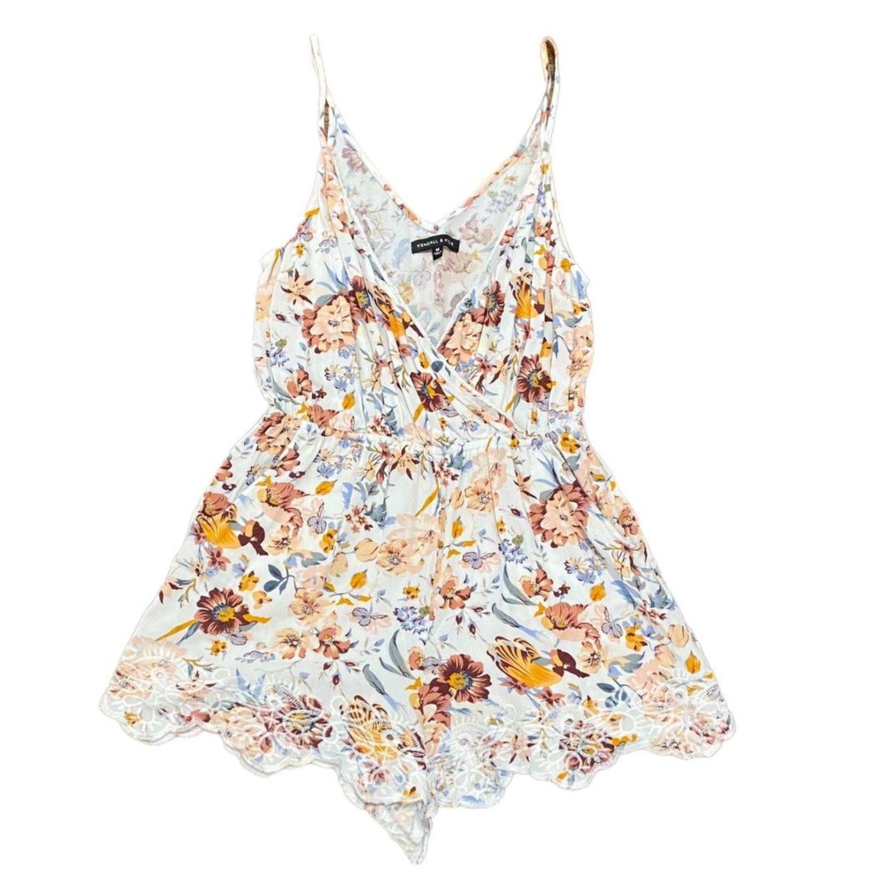 kendall and kylie white floral romper