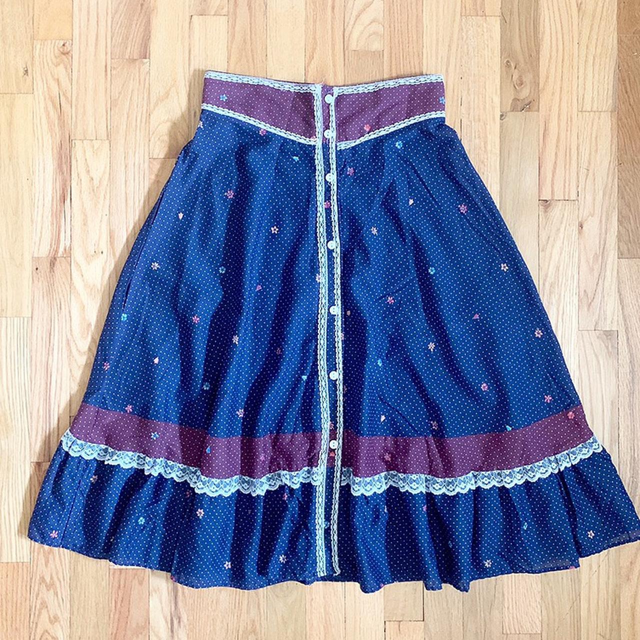 ✨Vintage tiered prairie skirt from the 1970's. This... - Depop