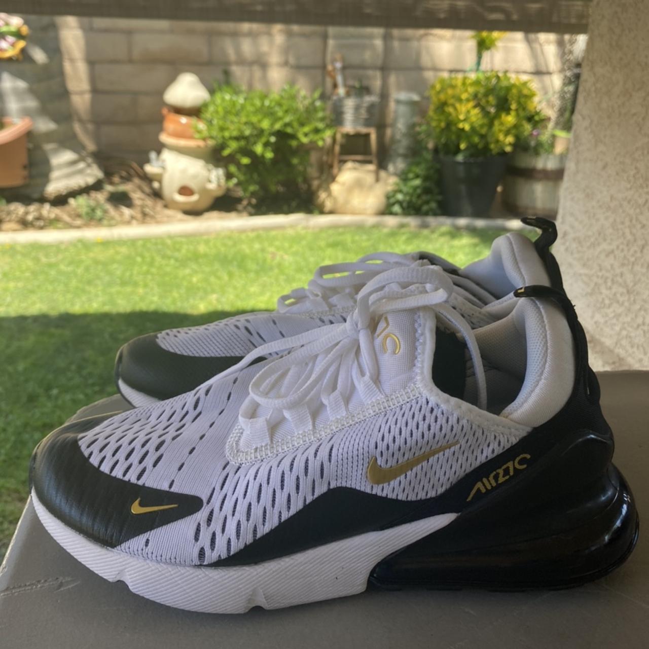 Air max 270 white metallic sales gold black