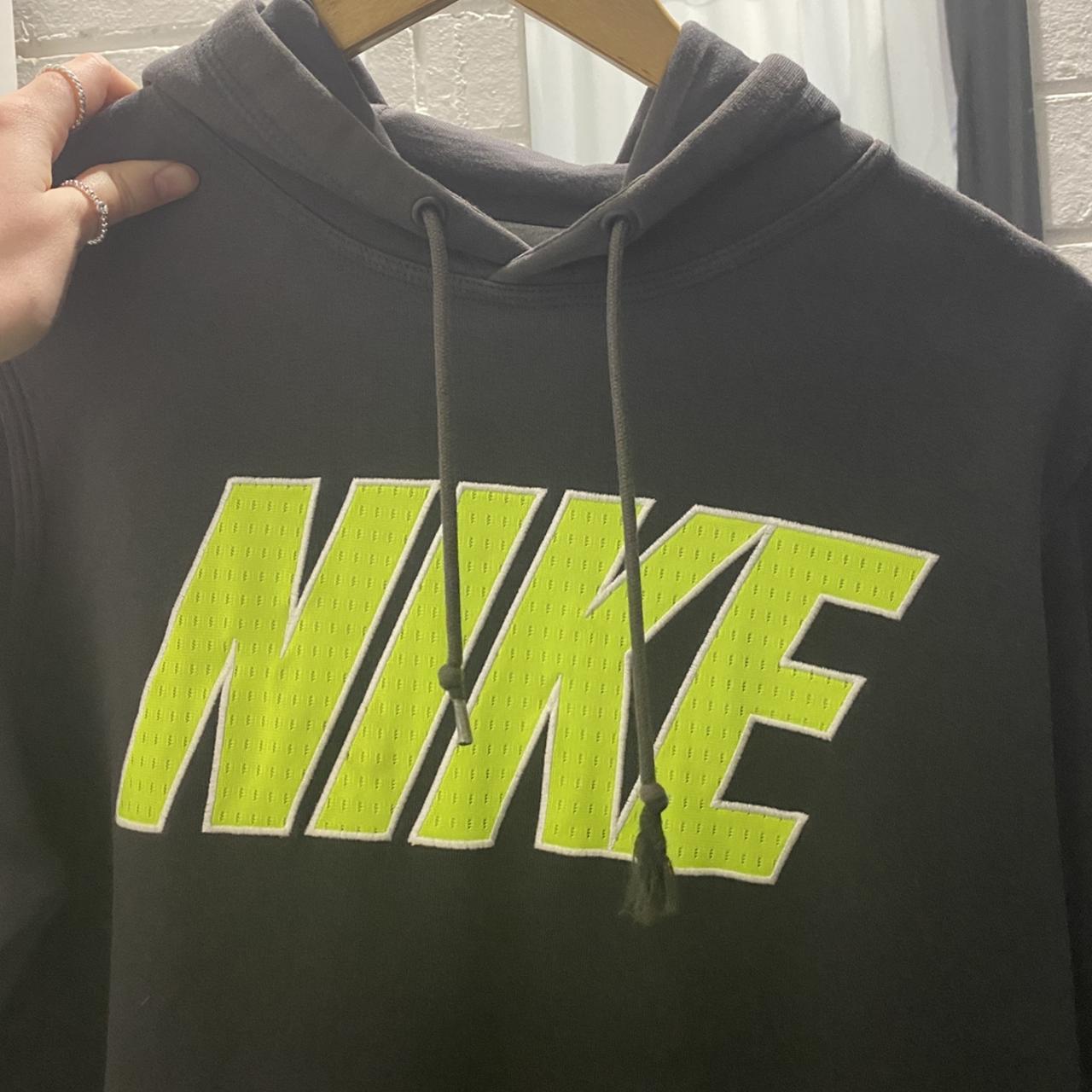 Nike Men's Grey and Black Hoodie | Depop