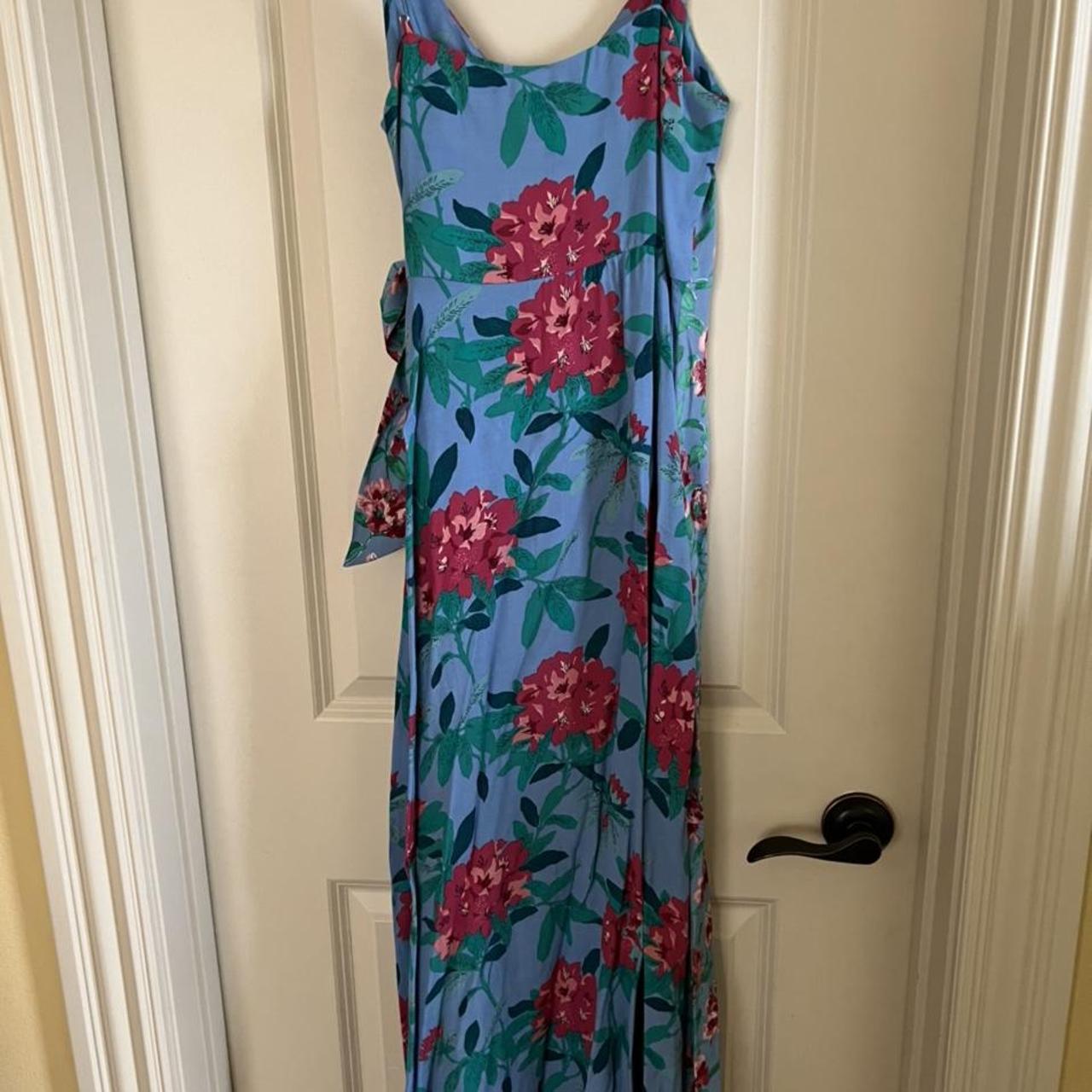 FREE SHIPPING Blue, Pink, and Green Zara Floral Midi... - Depop