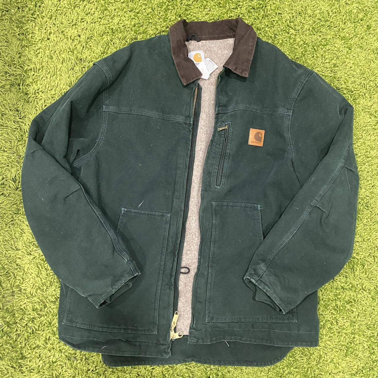 FREE SHIPPING green carhartt Detroit work jacket... - Depop