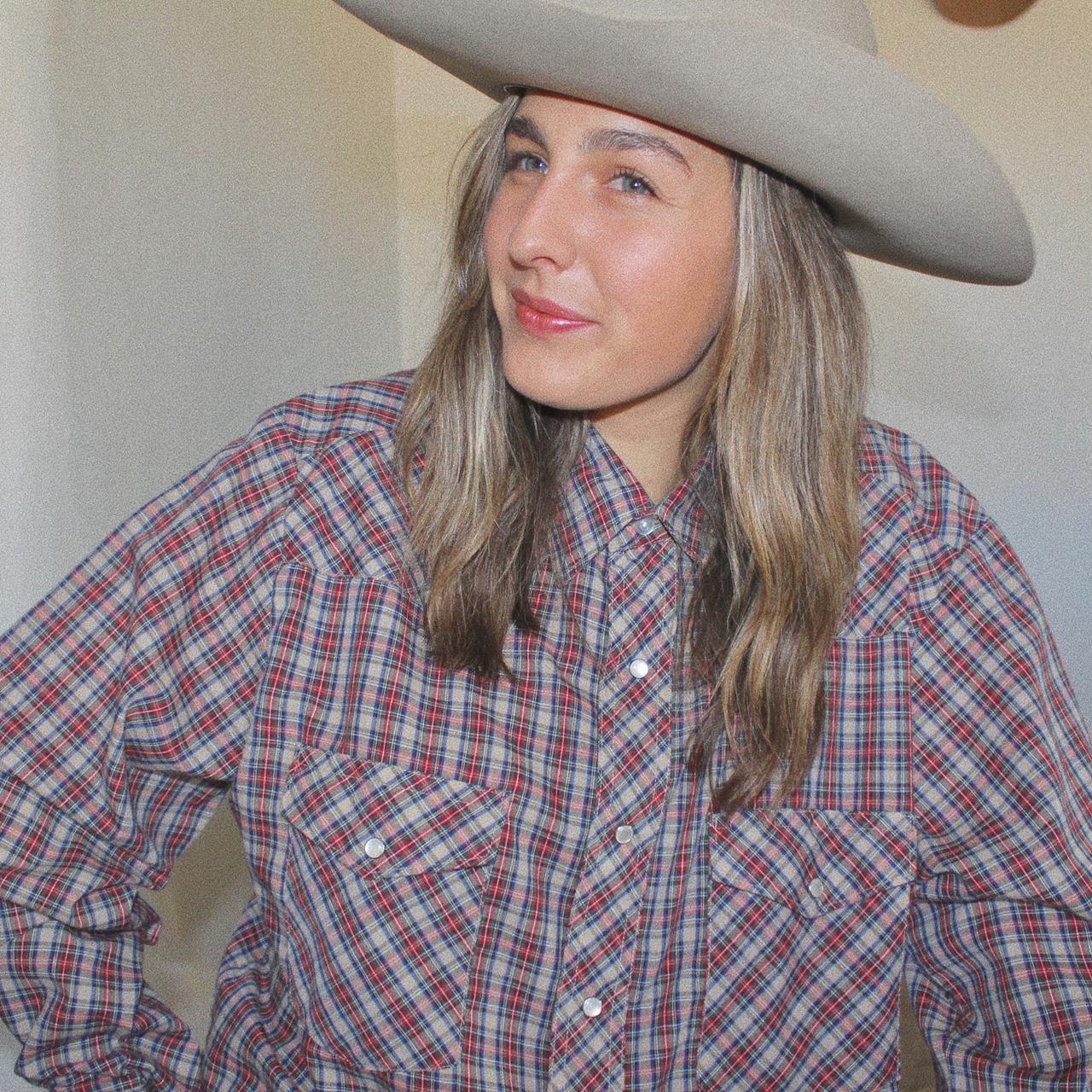 vintage-90s-wrangler-pearl-snap-western-style-plaid-depop