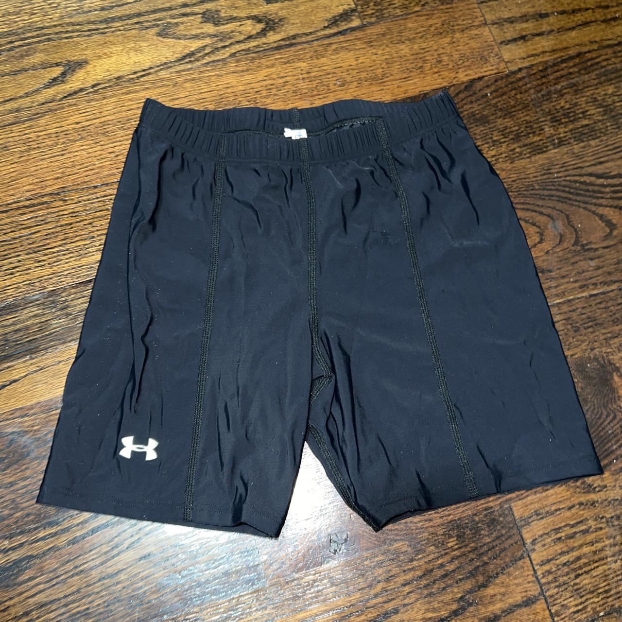 Black under armor best sale shorts