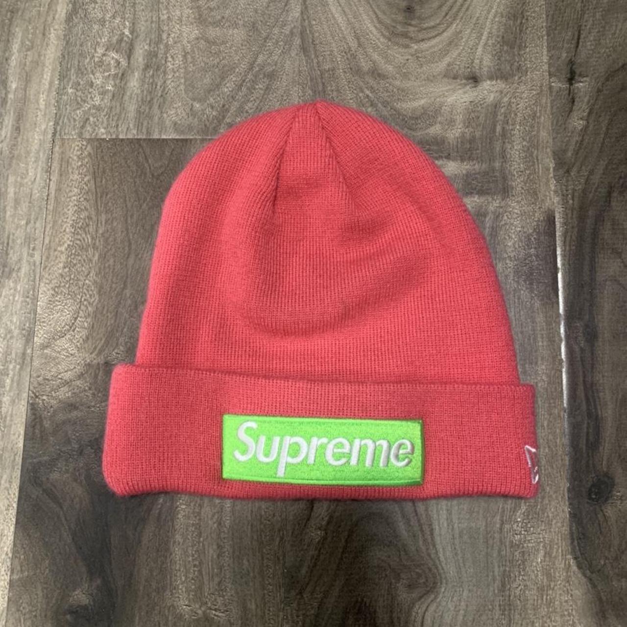 Supreme Men's Pink and Green Hat | Depop