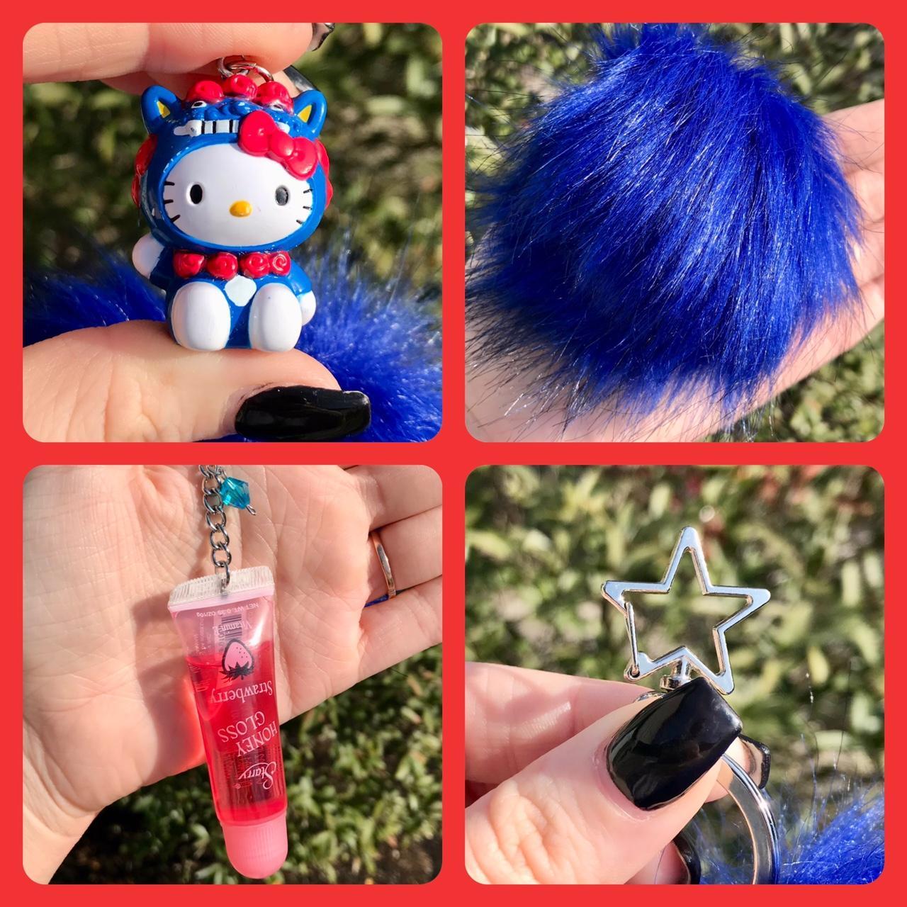 TWO LIPGLOSS BUNDLE KEYCHAIN HELLO KITTY KEYCHAIN - Depop