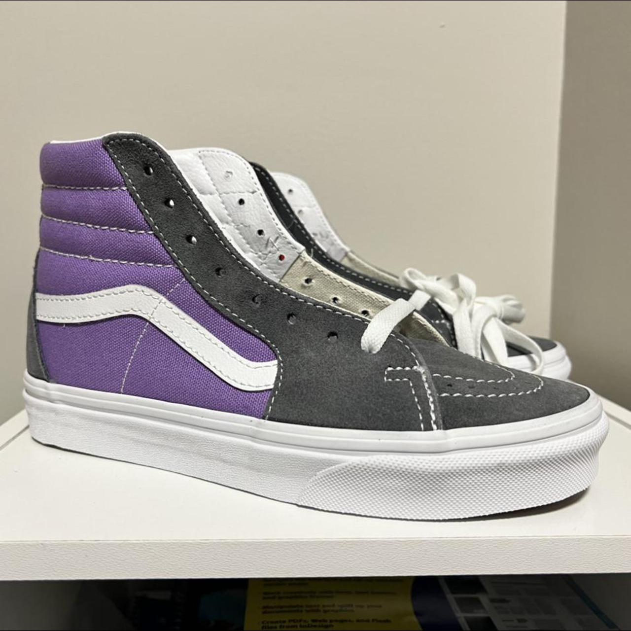 Grey and purple outlet vans