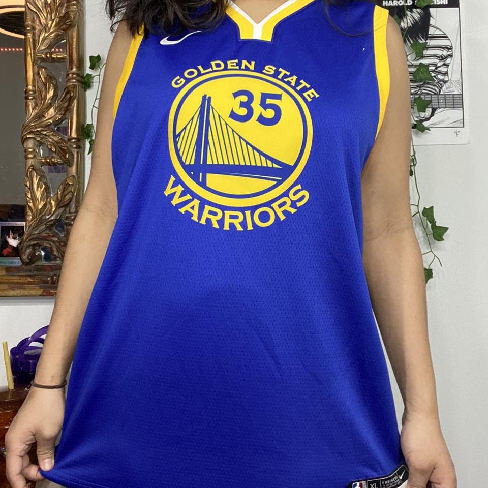 Golden State Warriors Starter Denim Baseball Jersey - Depop