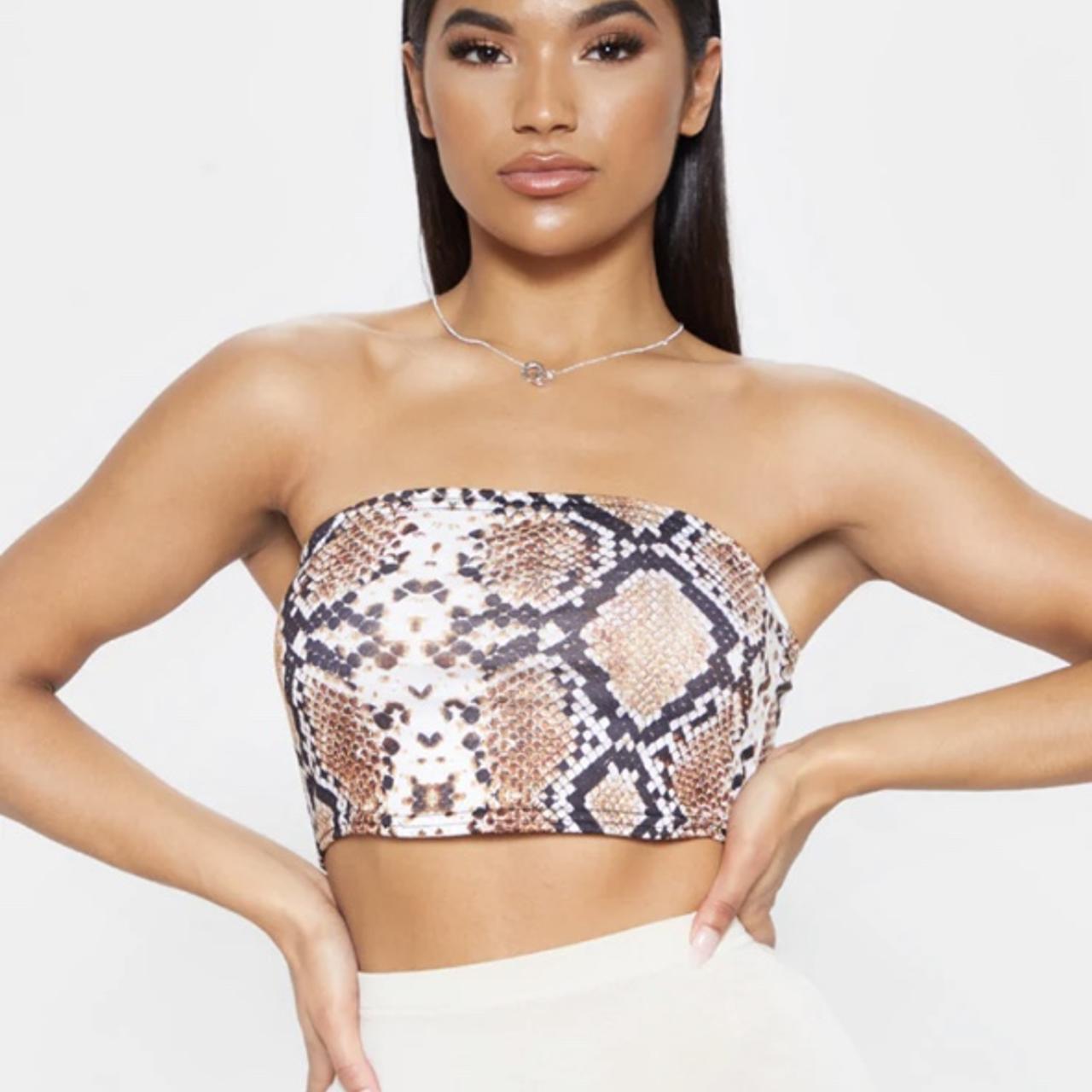 PLT snake print bandeau