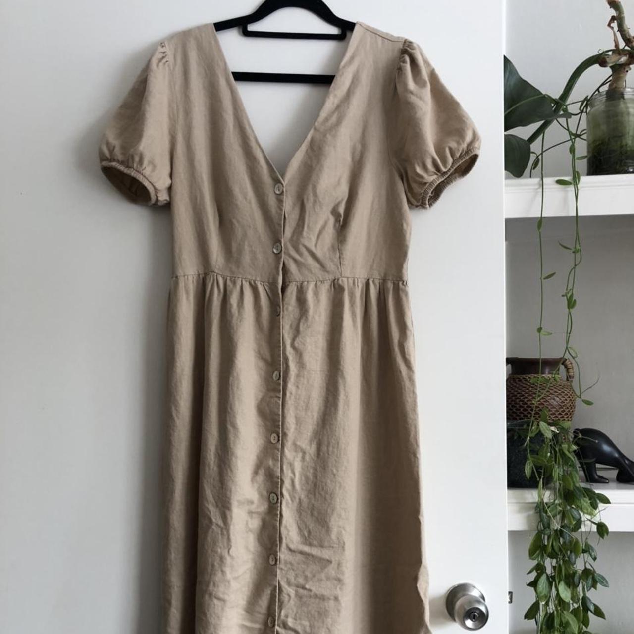 Women's Tan and Brown Dress | Depop