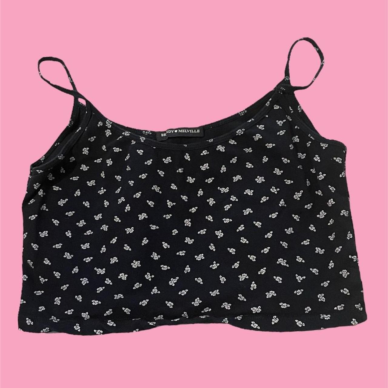 Brandy Melville Floral Tank Top (Once size but runs... Depop