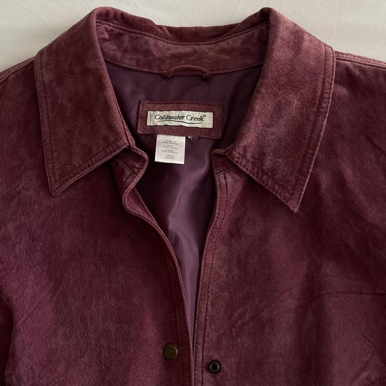 Coldwater Creek purple suede jacket 70s inspired... - Depop