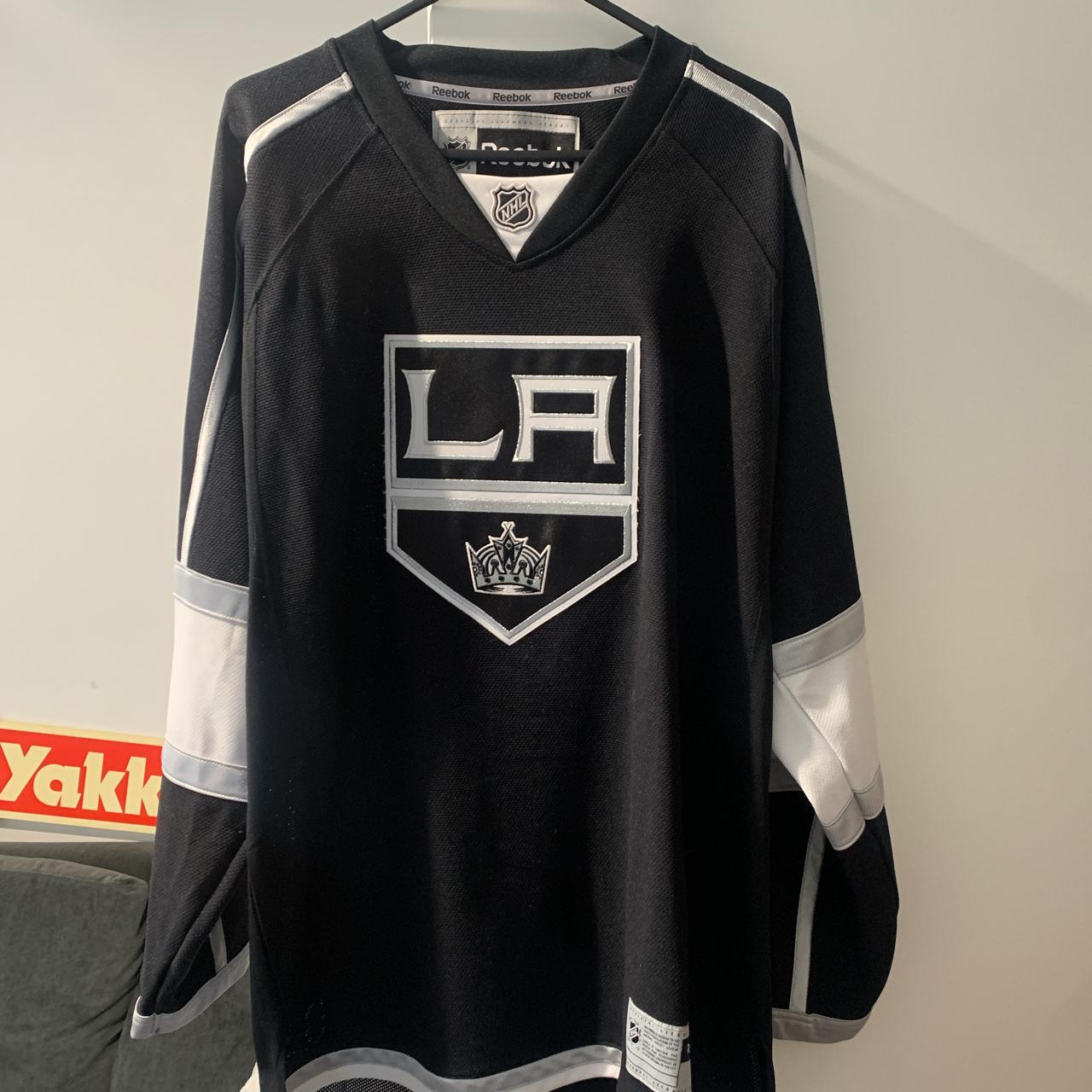 Gray and black dodgers la kings jersey. Adult size - Depop