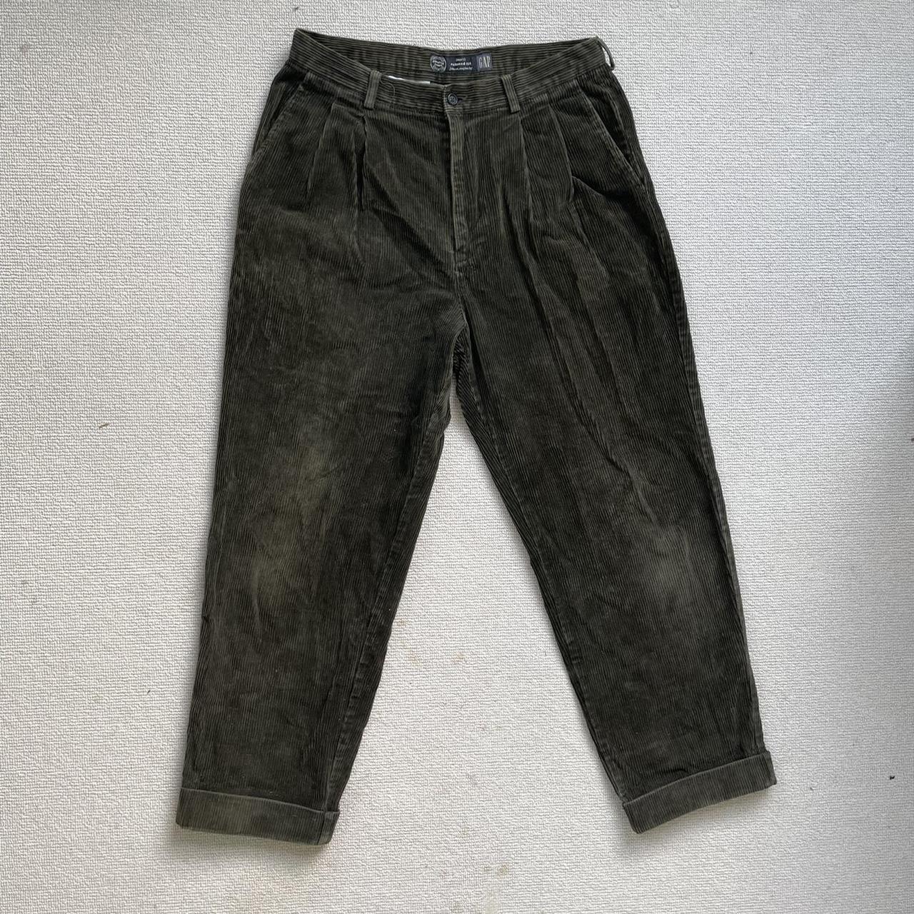 Vintage Gap Jumbo Corduroy Forest Green Trousers. In... - Depop