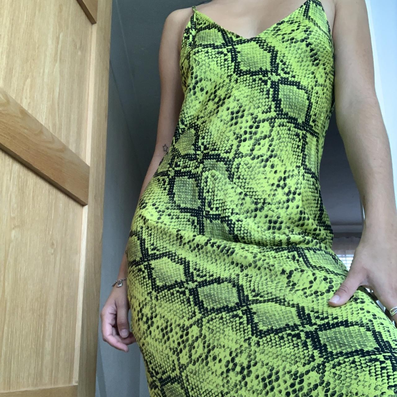 Lime green hotsell snakeskin dress