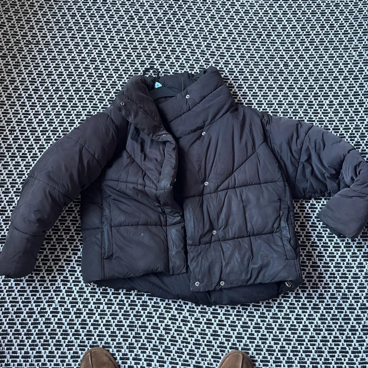 black puffer jacket pufferjacket... Depop