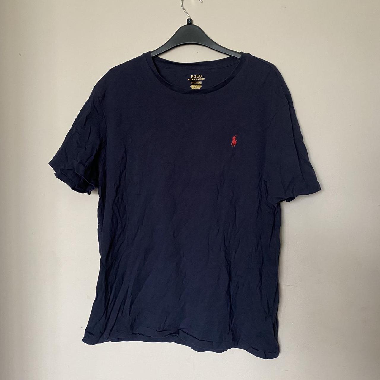 Simple Ralph Lauren T-shirt in dark navy. Soft... - Depop