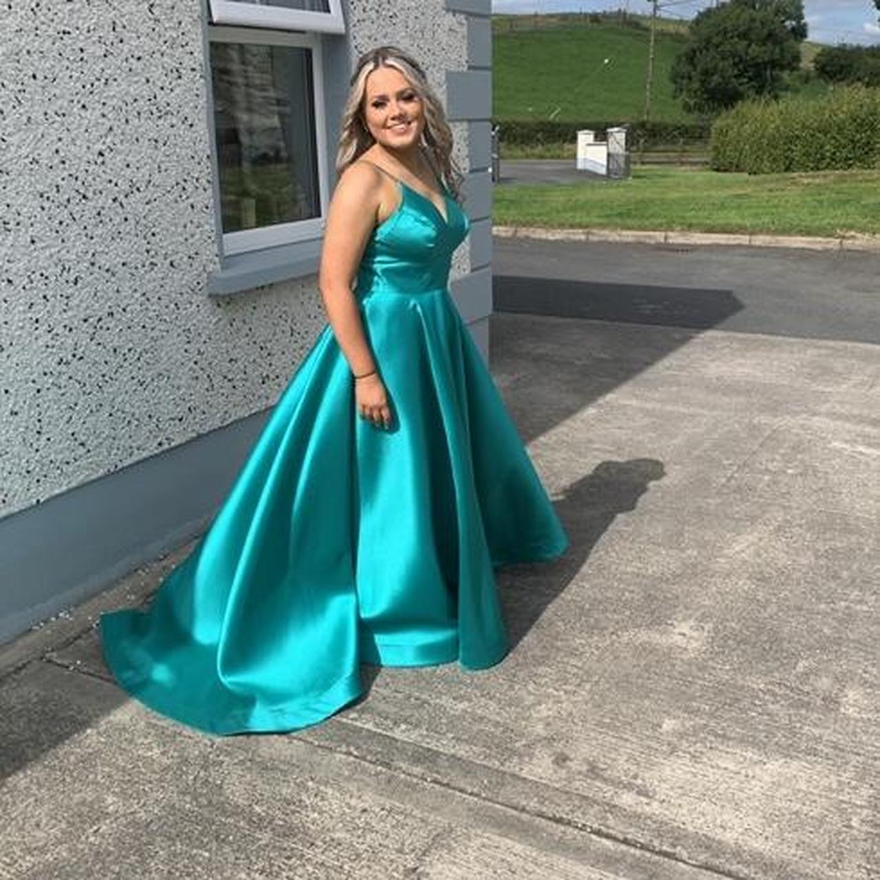 selling my fabulous ball gown debs dress. so so. Depop