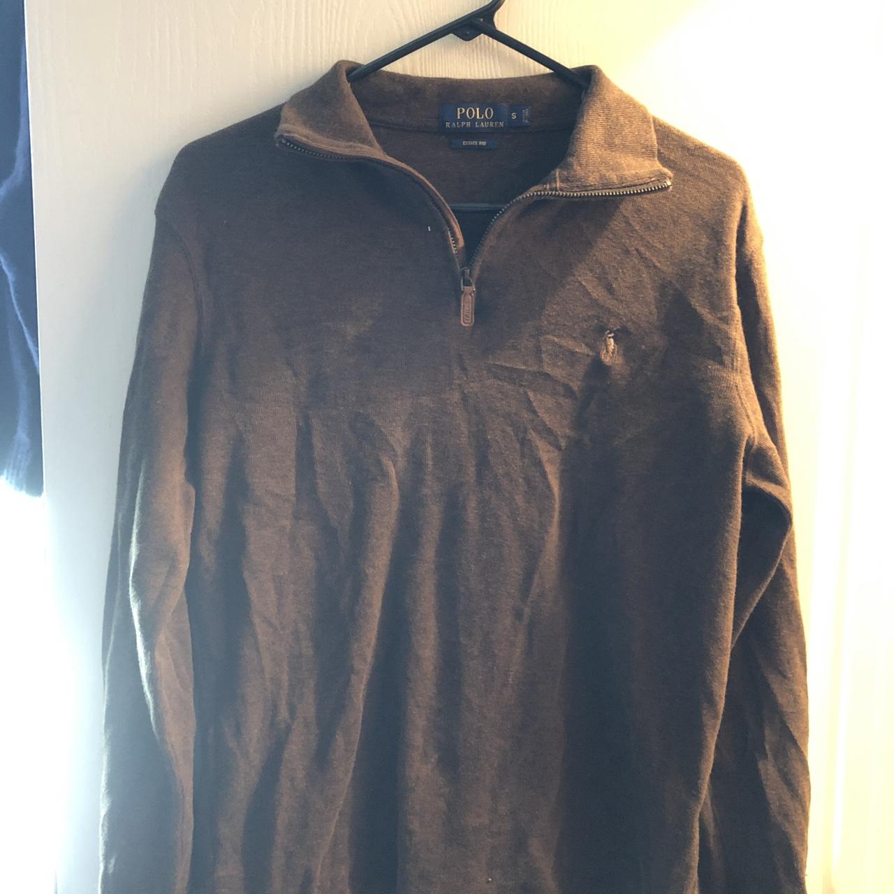 Polo quarter zip sweater, size small never been... - Depop