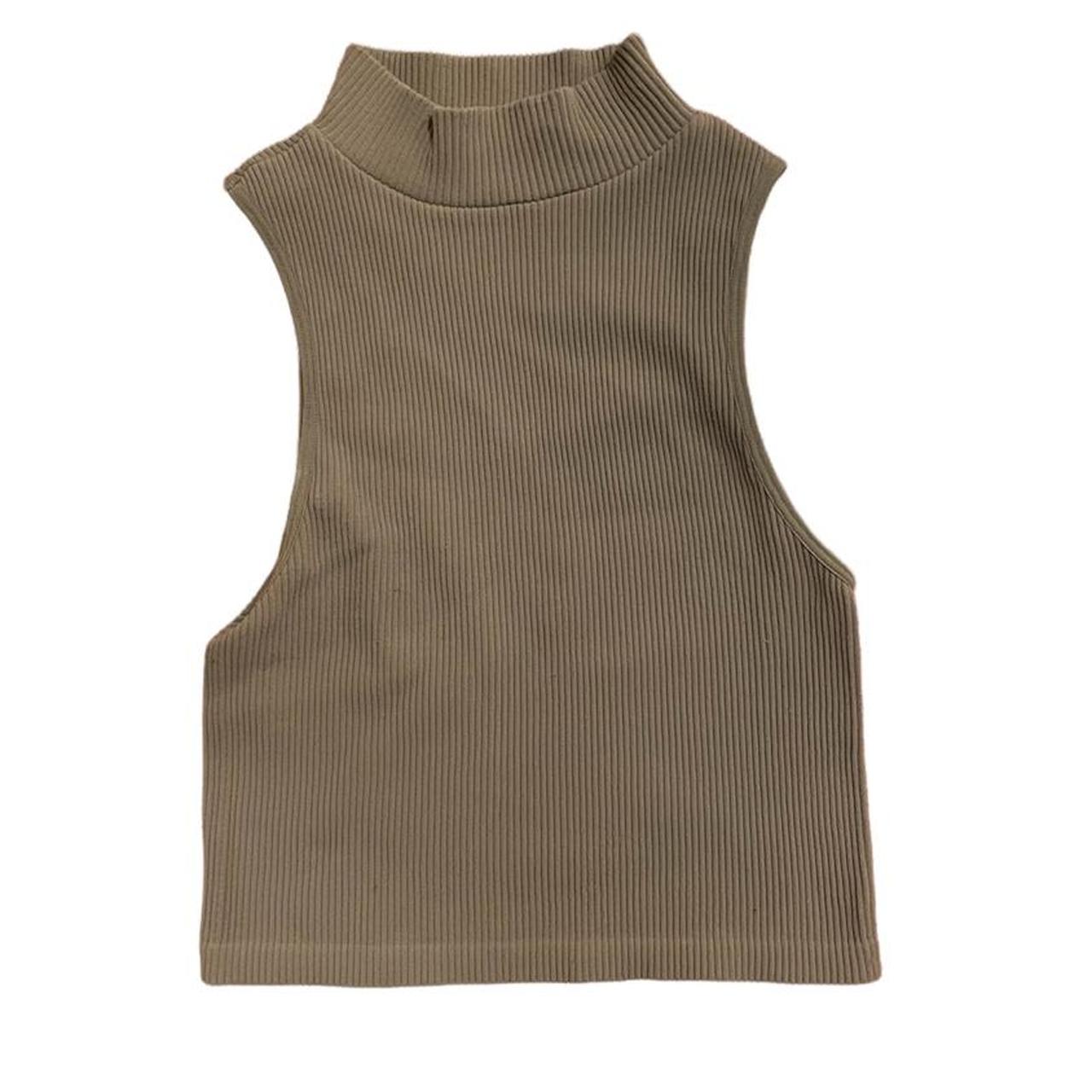 Zara Women's Green and Khaki Veststankscamis Depop