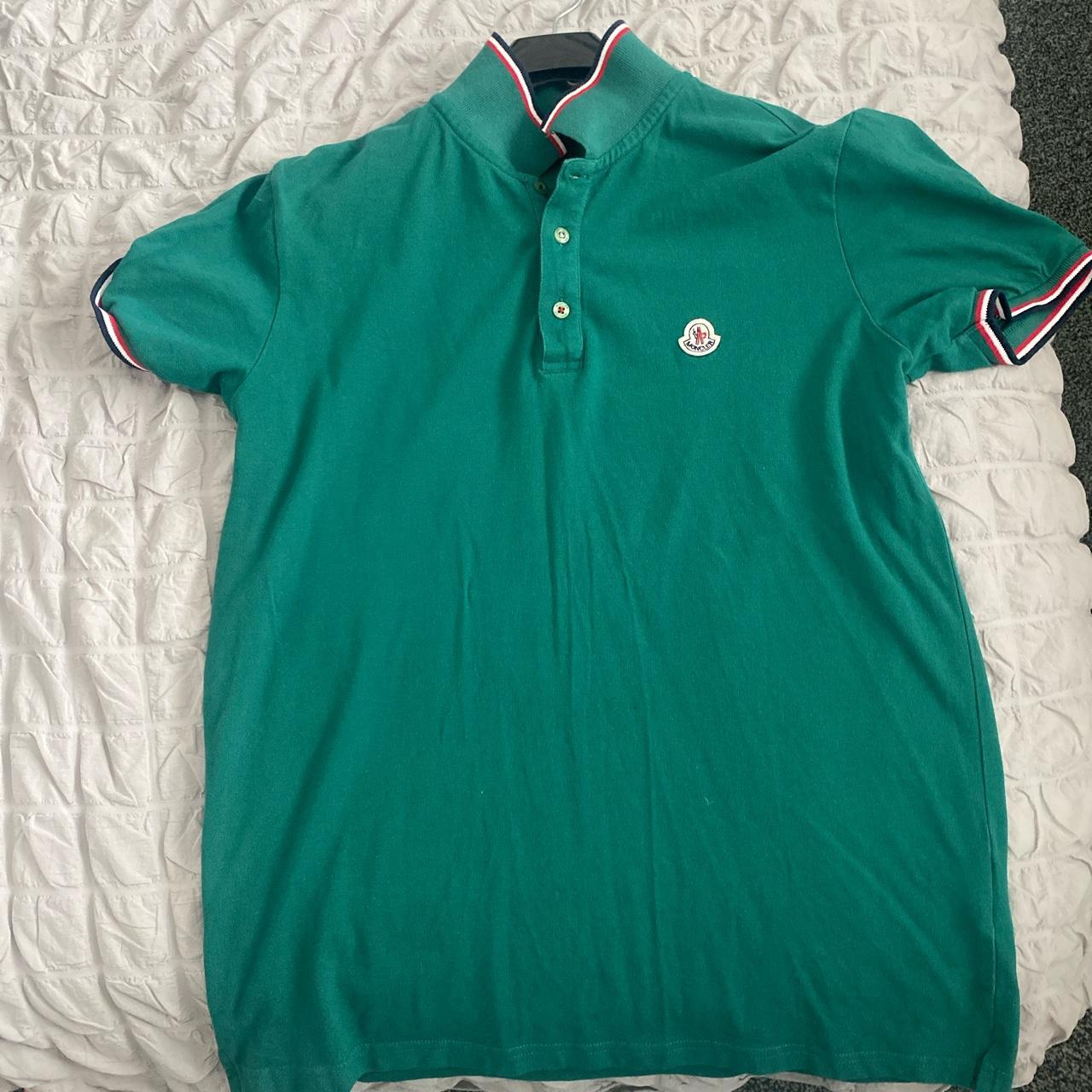 Medium men’s green moncler polo great quality and... Depop