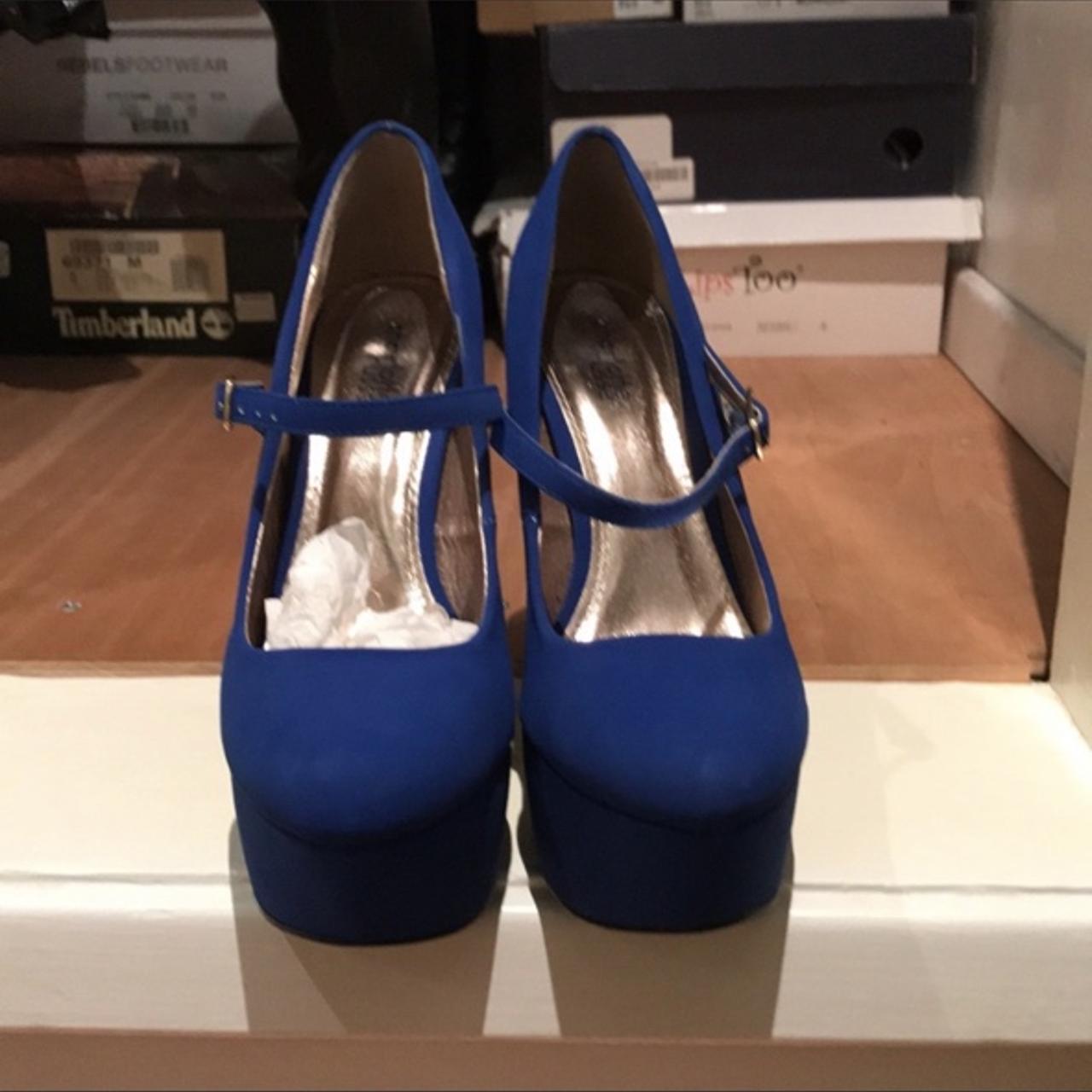 Charlotte Russe Women's Blue Courts | Depop