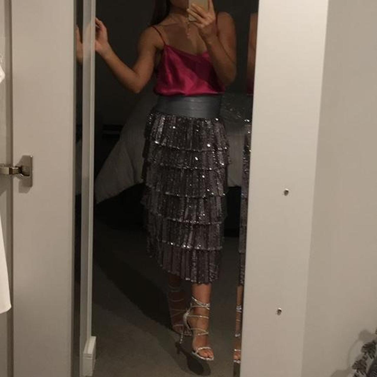 Flannel sequin skirt best sale