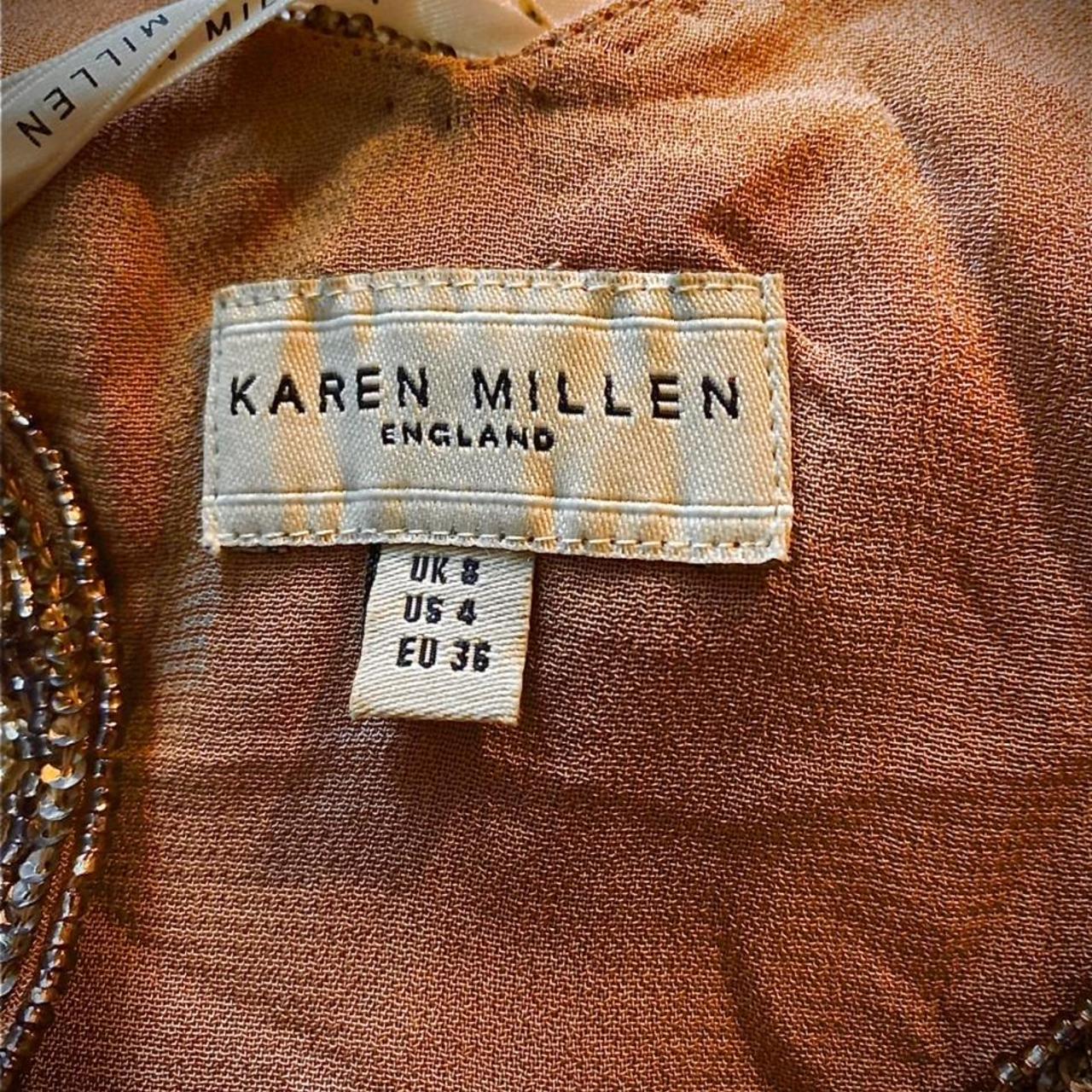 Karen Millen Women's Tan and Silver Blouse (2)