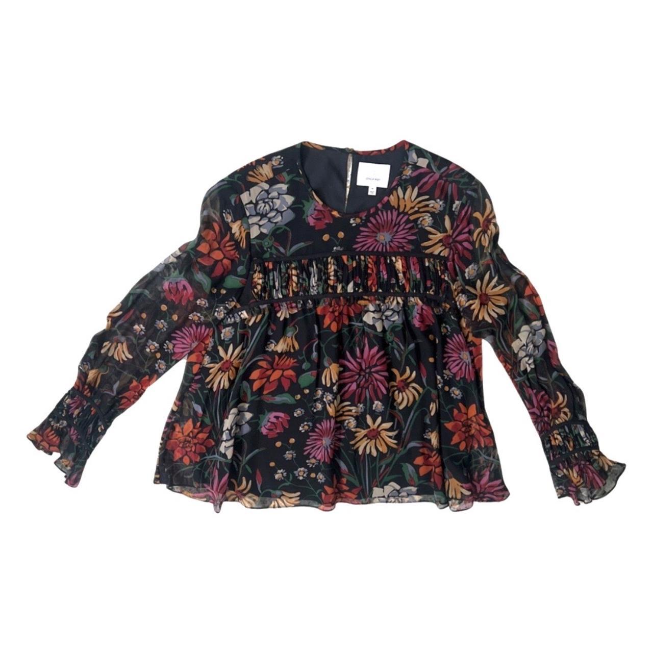 Cinq à Sept silk floral print blouse size M / KILOP... - Depop