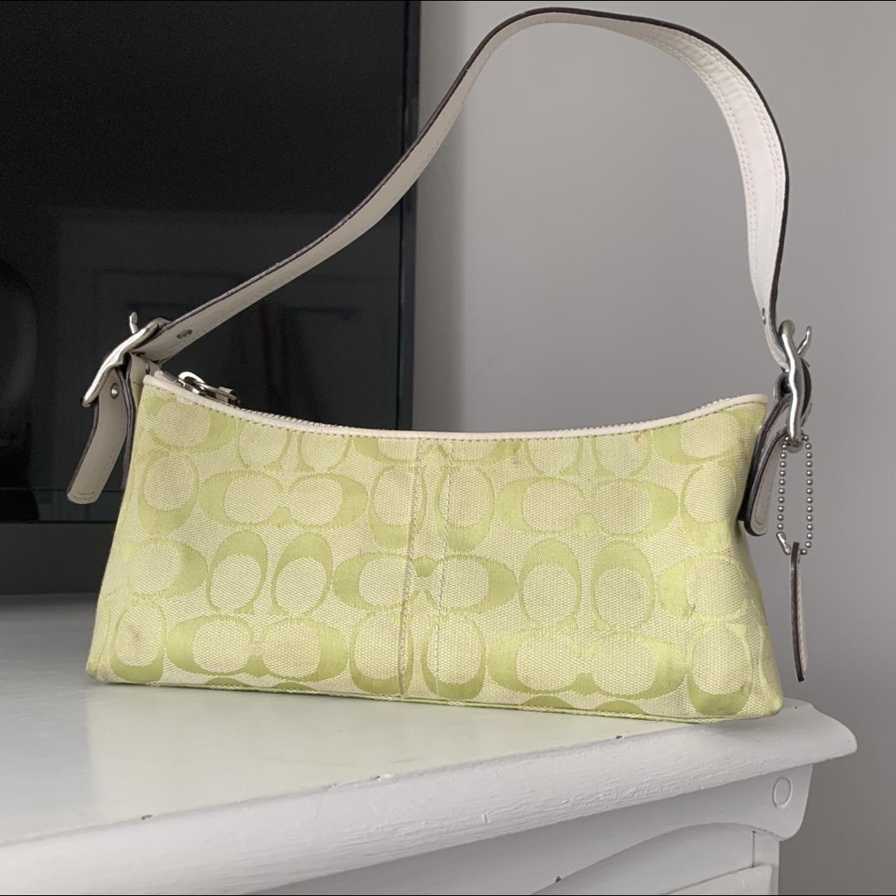 Authentic Vintage Lime Green Coach Monogram Shoulder Depop P0