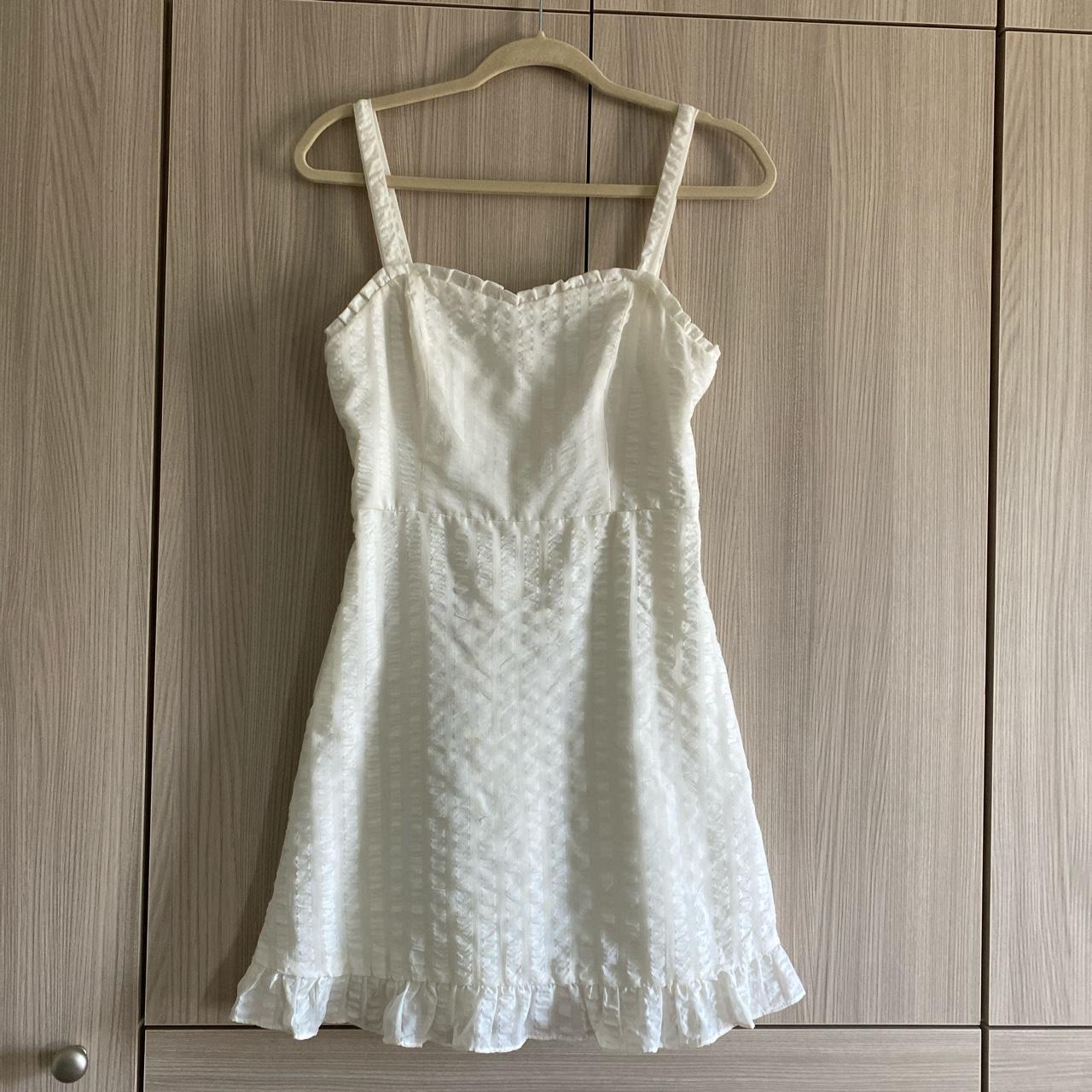 White Frilly Dress Bought from Nordstroms Size... - Depop