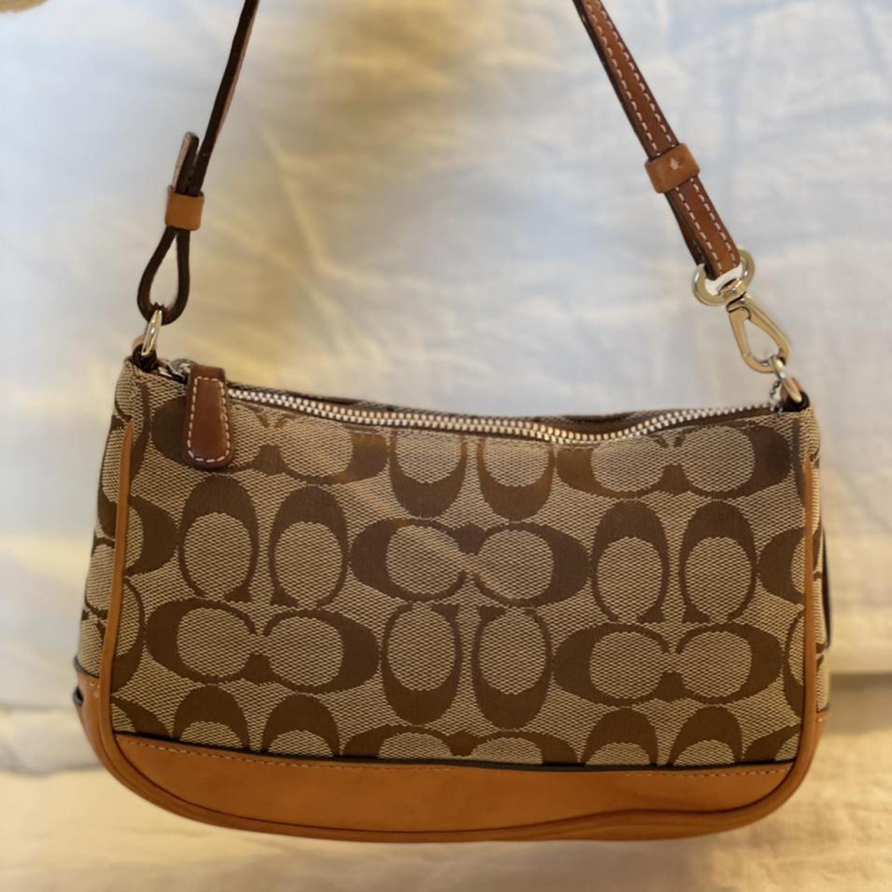 Coach Vintage Classic Brown Demi Monogram Mini Purse