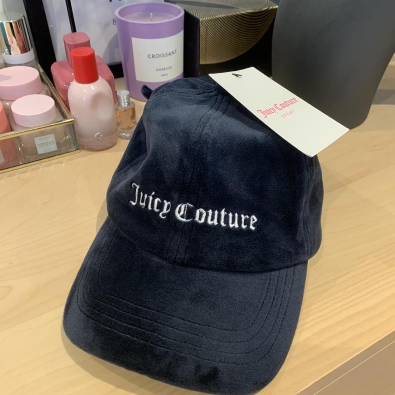 Juicy Couture velvet cap Navy blue Brand new with tags - Depop